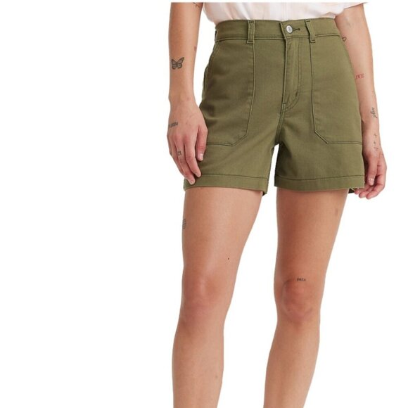 Levi's ND Utility Shorts 100% Cotton NWOT Navy Blue Size 12 - Picture 2 of 9